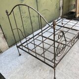 Folding bed in wrought iron 19th century