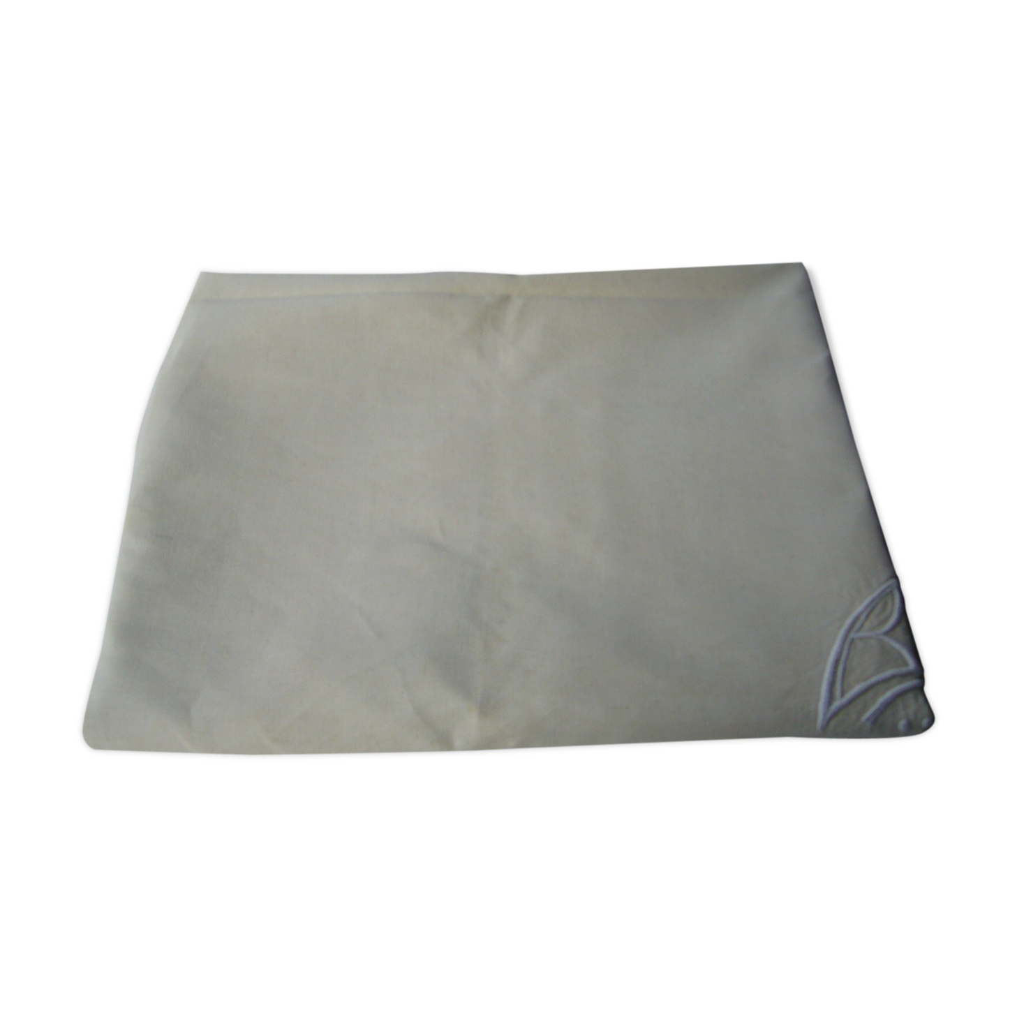 Old embroidered linen sheet