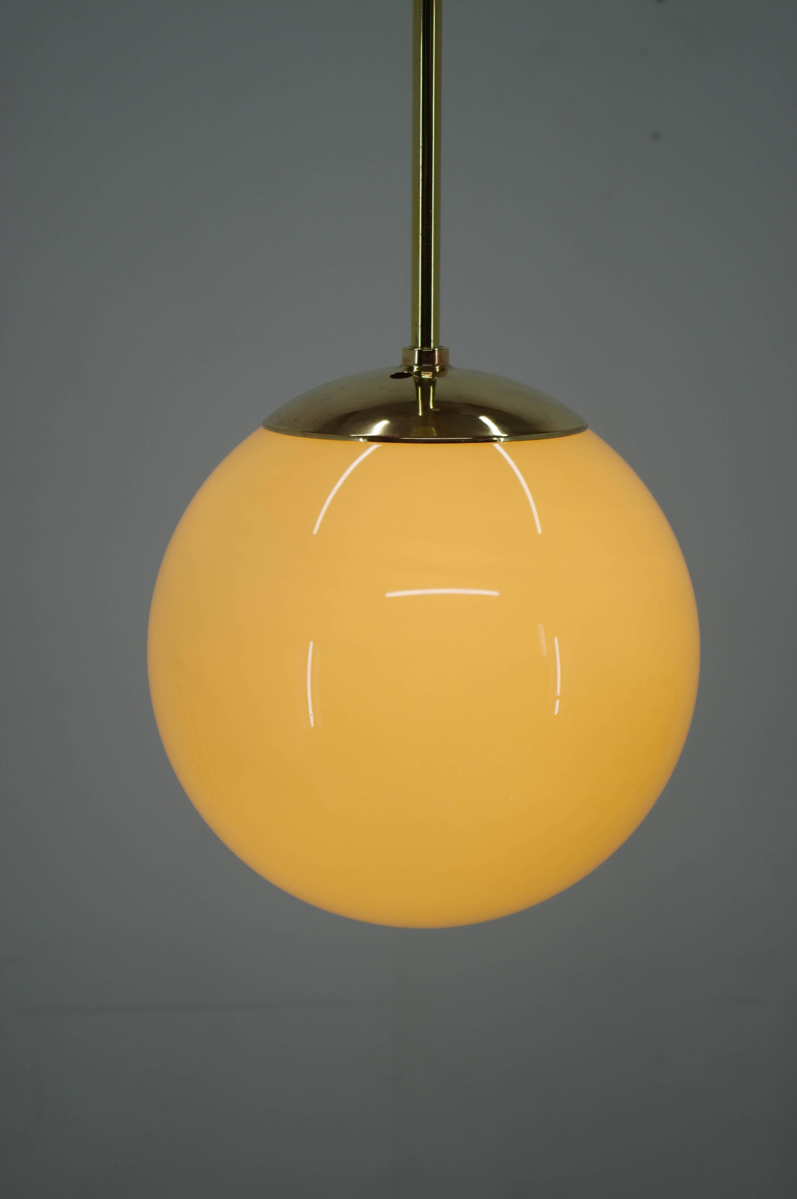 Bauhaus/Functionalist Pendant, 1930s, Restored