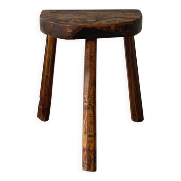 Antique solid wood stool,