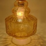 Amber glass pendant light