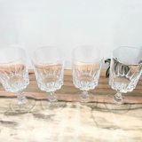 Lot de 4 verres à eau cristal d'arques modèle louvre