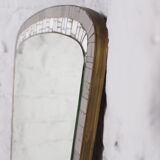Mosaic and brass mirror  47x87cm