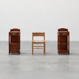 Pair Art Nouveau Nightstands with marble top by Paul Alexandre Dumas, Franc