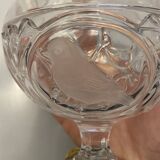 Cristal d'Arques candy box with animal and bird motifs