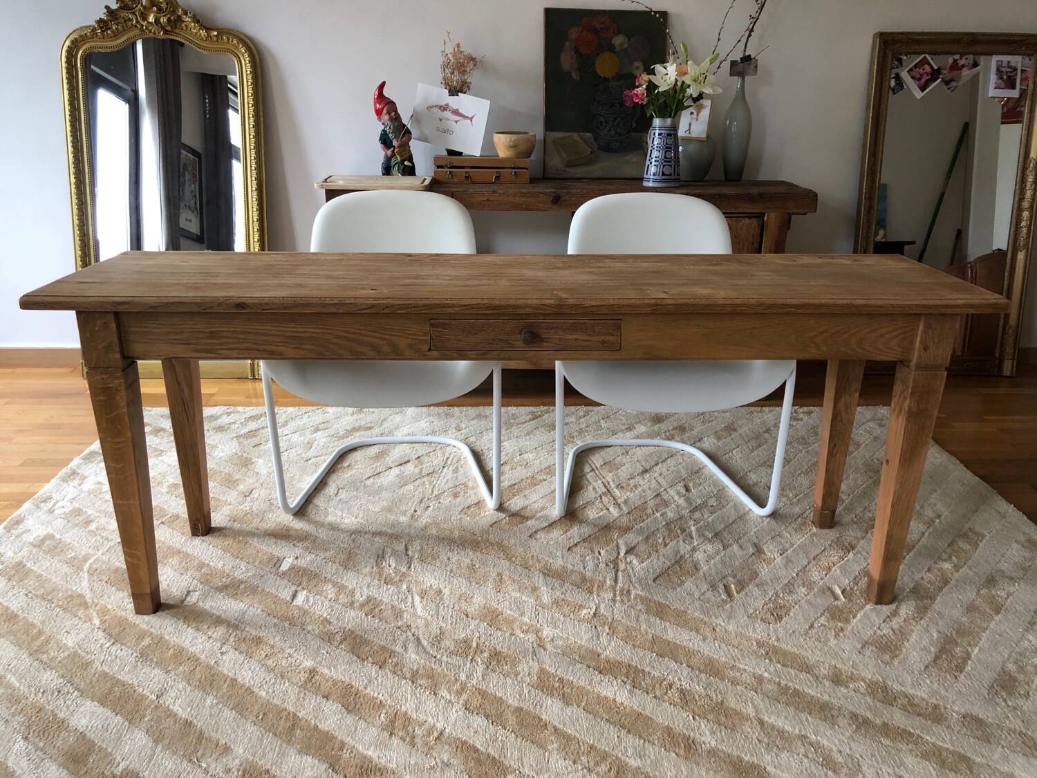 Old oak brewery table