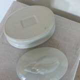 Vintage zoomorphic porcelain box pig or wild boar