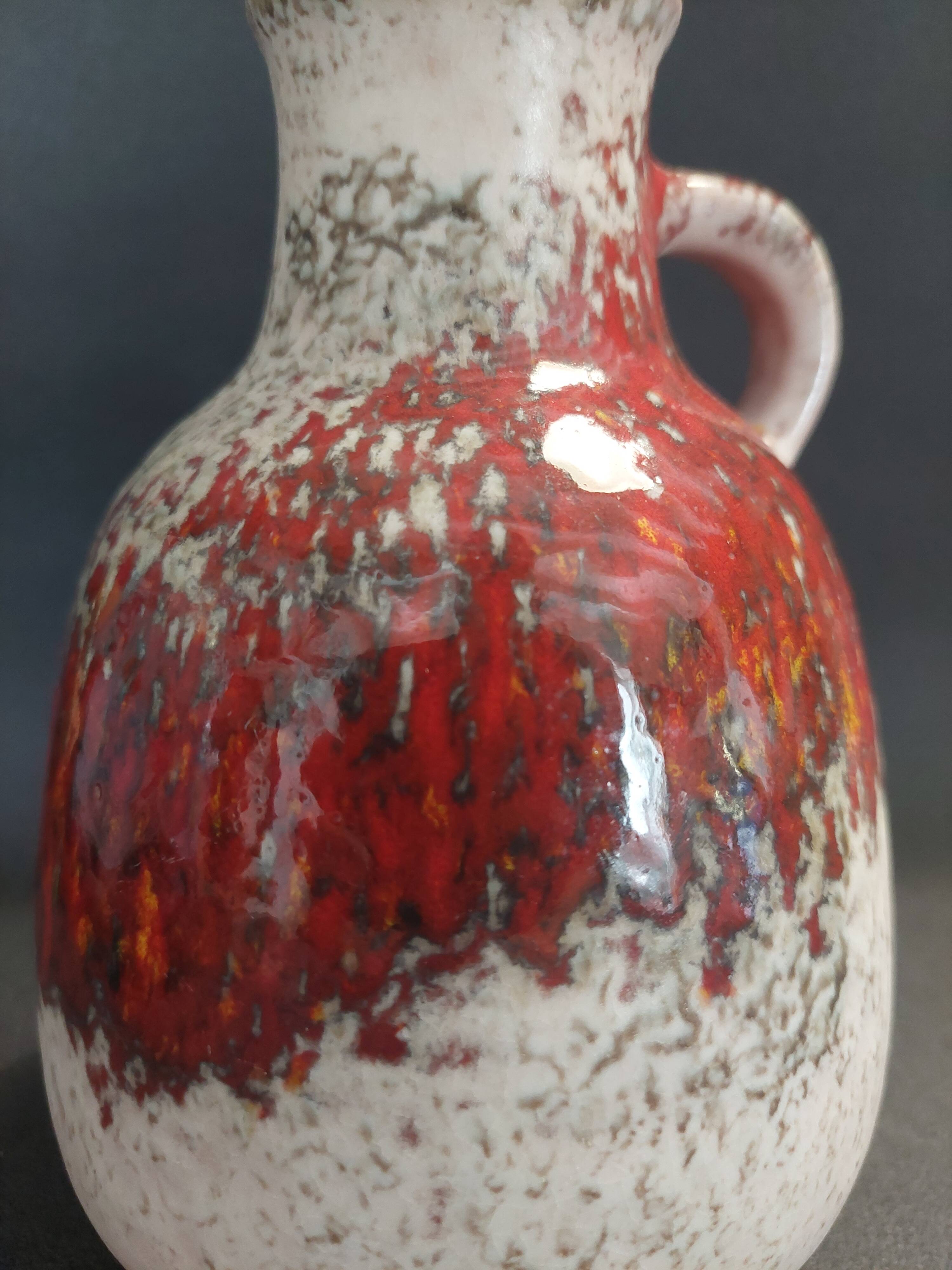 German ceramic vase by Fridgart for Karlsruher majolica from the 1960s.