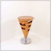 Cone-shaped kitchen unit with drawers
