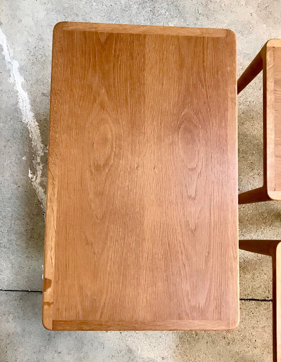 Nest of Tables in Oak Wood, Denmark 1960s, Set of 3