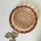 Pink molded glass ashtray