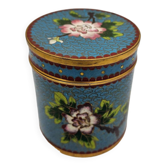 Cloisonné enamel opium box