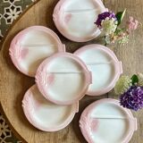 Set of 6 vintage plates in the shape of pink and gray fish - Nidervillier