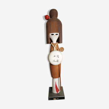 Great warrior kokeshi - Japan 1960-70