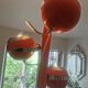 Vintage Space Age 70s Pendant Light – 3 Adjustable Spotlights – Orange