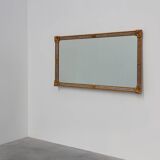 Large 20th century rectangle gilded Deknudt mirror in Baroque style, Belgiu