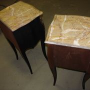 Pair of nightstands of style Louis XV makeover Shou-sugi-ban