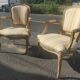 Pair of Louis XV style convertible armchairs