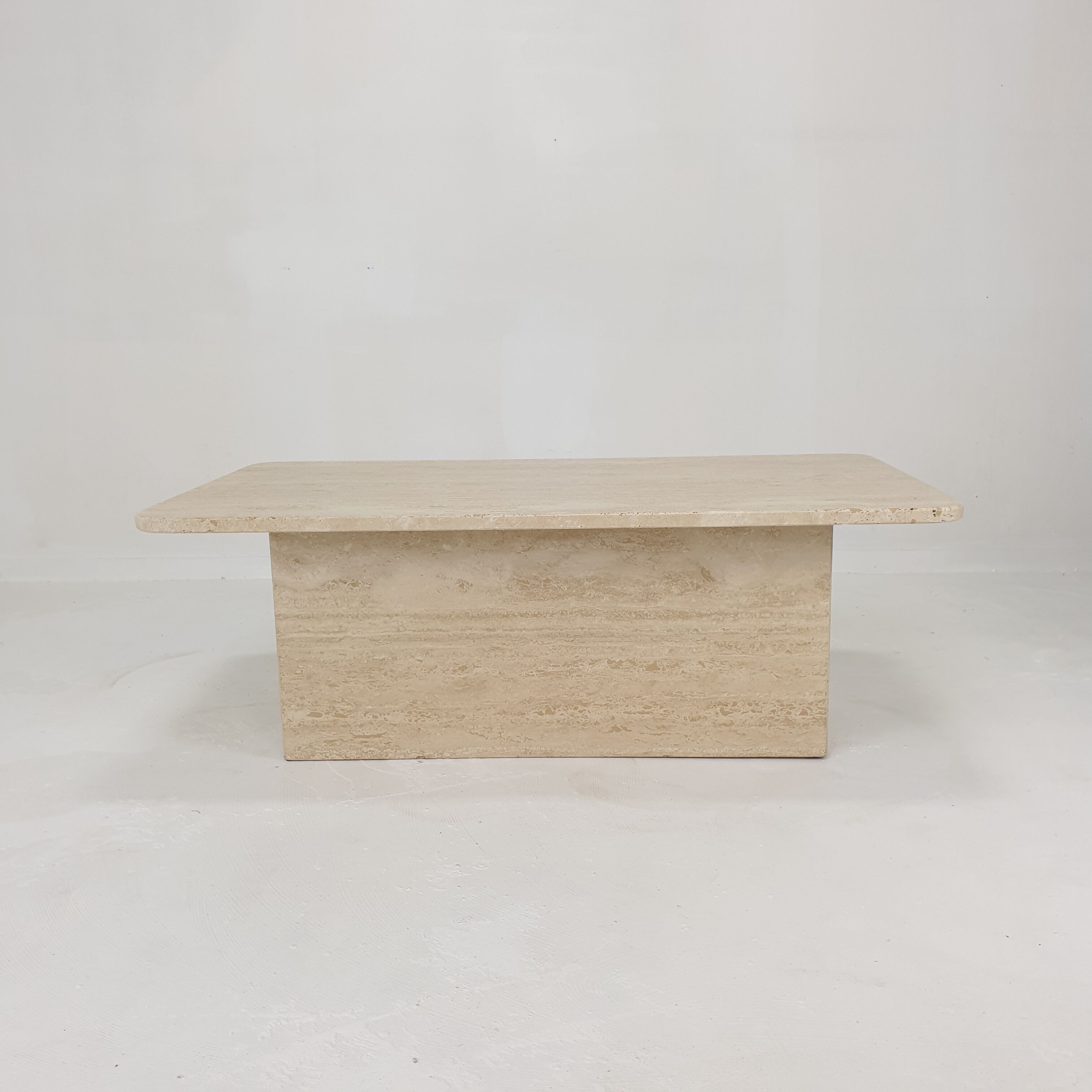 Italian Travertine Coffee Table, 1980s