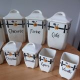 15 vintage spice boxes in porcelain from Badonviller 240561