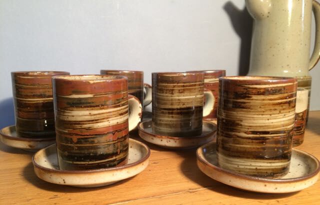 Coffee set in sandstone