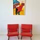 Authentic ARFLEX Italy T-Line lounge chair pair