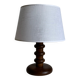Vintage Mid Century Modern Wood Base Table Lamp