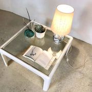 Coffee table with glass top by Peter Ghyczy for Horn Collection, 1960s