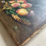 HST (XIX°) "Still Life with Peaches and Pitcher"
