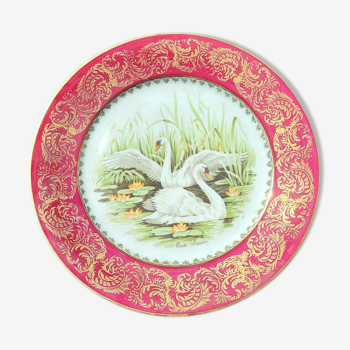 Decorative plate in Limoges porcelain (Leclair)