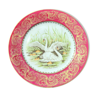 Assiette décorative en porcelaine de Limoges (Leclair)