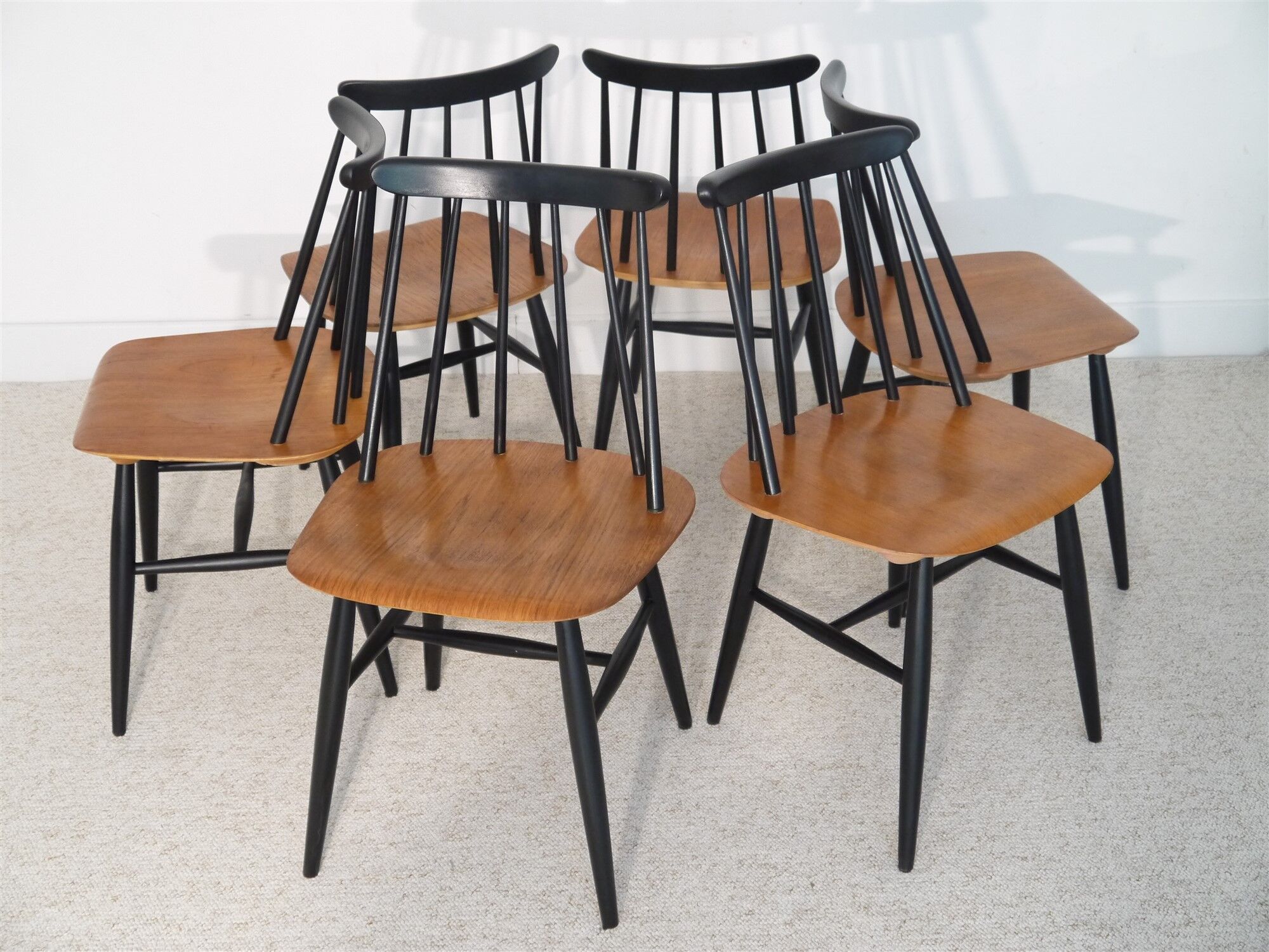 Set of Fanett chairs Scandinavian design by Ilmari Tapiovaara