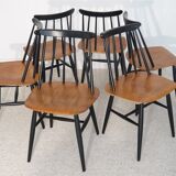 Set of Fanett chairs Scandinavian design by Ilmari Tapiovaara
