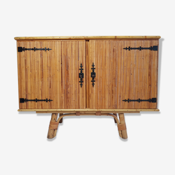 Buffet in rattan 50s