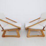 Paire de fauteuils de salon en pin danois vintage