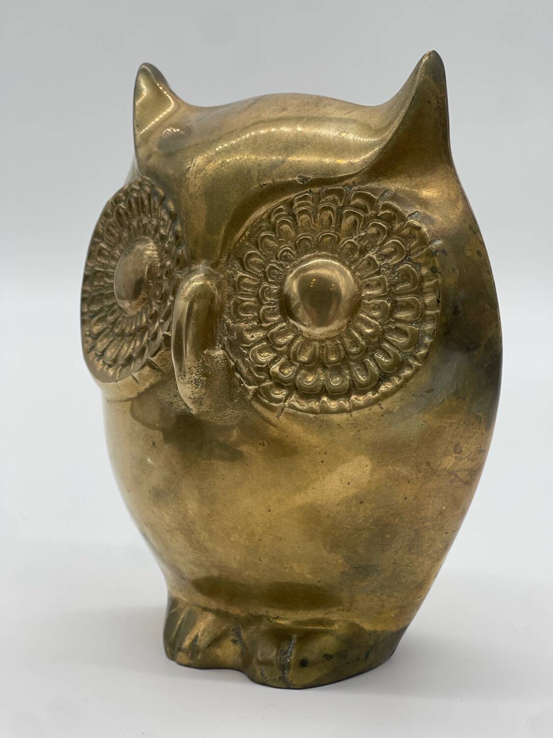 Owl statue / Bronze bookend owl - France Regina 1960