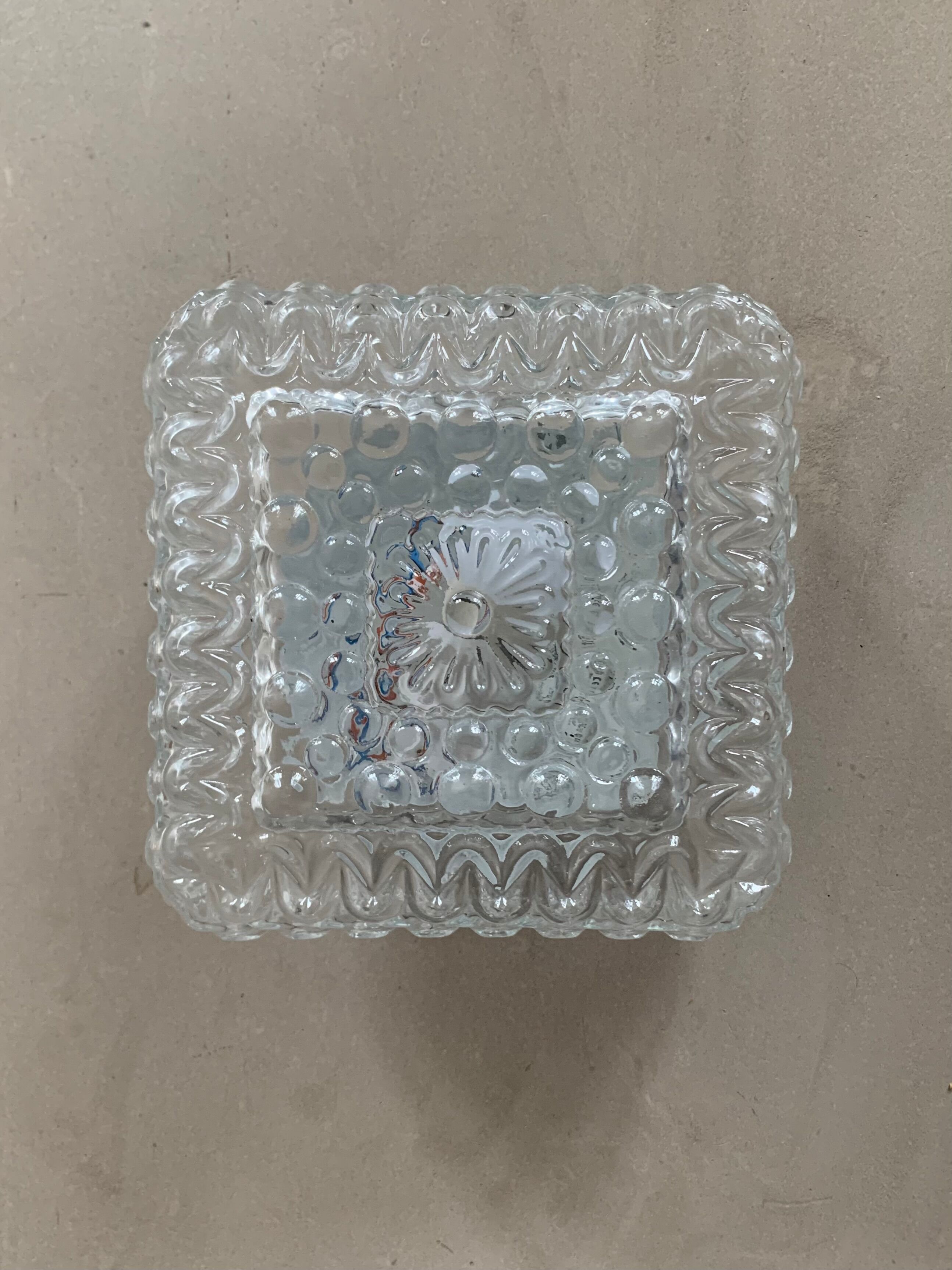 Glass wall lamp 70s