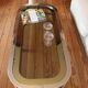 Coffee table chrome and smoked glass