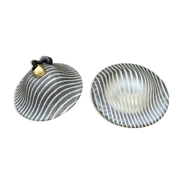 Peil & Putzler "Zebra" Glass Ceiling / Wall Lights — Pair, 1970s