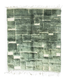Tapis berbère sur mesure Taflou – Motifs géométriques en laine verte