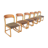 Set of 6 Baumann sled chairs