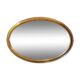 Old oval beveled golden mirror
