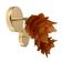 Pair of amber tulip wall sconces