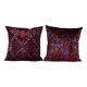 Set of 2 vintage velvet cushion covers 51x51 cm