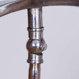 20th Century Czech Bauhaus Chrome Floor Lamp with Parchment Shade, 1920s