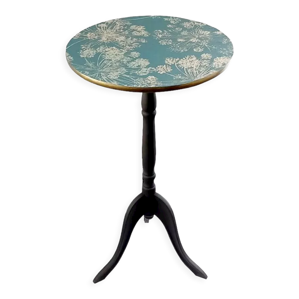 Vintage pedestal table restyled, antique pedestal table | Selency