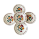 Set of 5 hollow plates Terre de Fer Longchamp early twentieth century