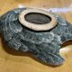 Vintage ceramic coupe plate "fat lava" from the Vallauris workshop, 1960s-70s.