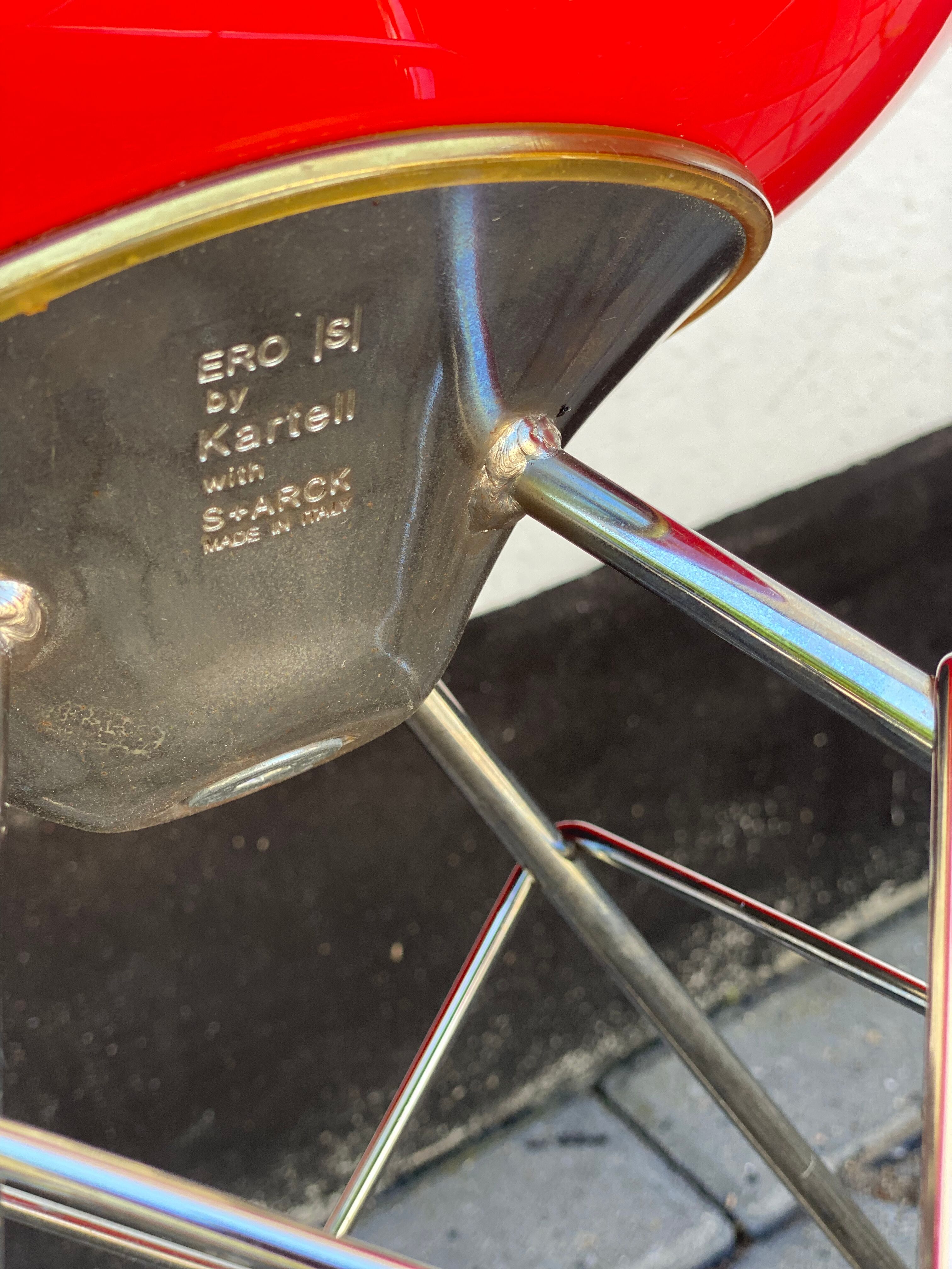 Eros chair with wire base by Philippe Starck, Kartell