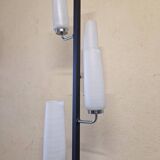 Black lacquered metal 4-light floor lamp - Maison Arlus - Satin glass globe